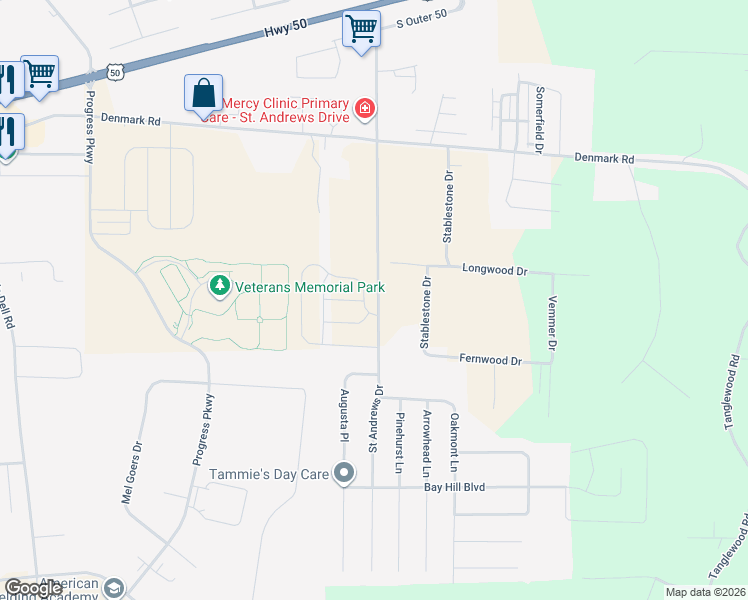 map of restaurants, bars, coffee shops, grocery stores, and more near 20 Stablestone Drive in Union