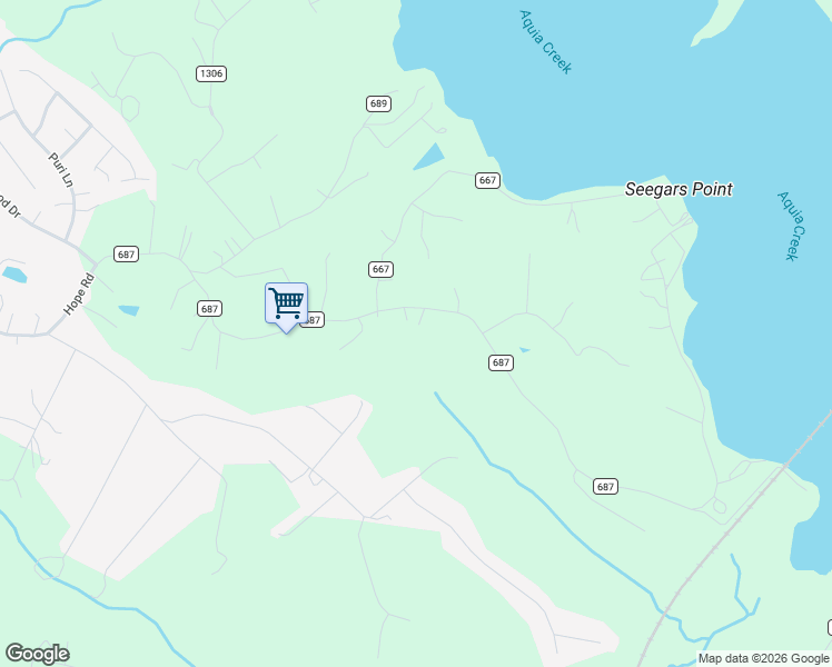 map of restaurants, bars, coffee shops, grocery stores, and more near 618 Hope Road in Stafford