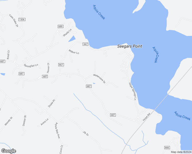 map of restaurants, bars, coffee shops, grocery stores, and more near 105 Waterview Drive in Stafford