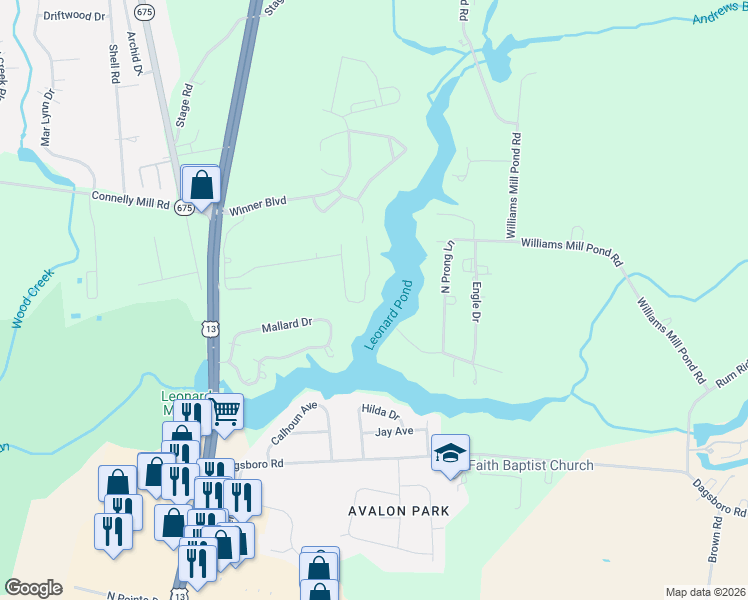 map of restaurants, bars, coffee shops, grocery stores, and more near 8539 Marlboro Drive in Delmar