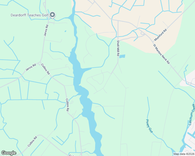 map of restaurants, bars, coffee shops, grocery stores, and more near 12623 Shell Mill Road in Bishopville