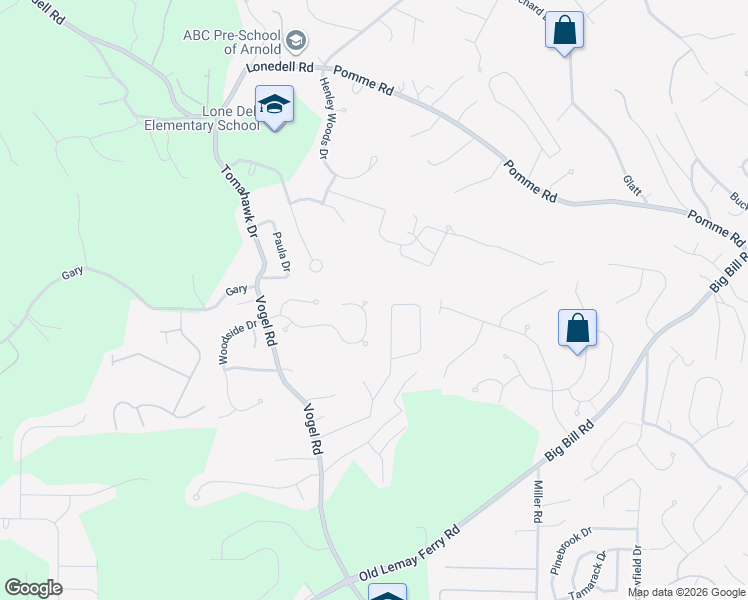 map of restaurants, bars, coffee shops, grocery stores, and more near 4 Caleb Circle in Arnold