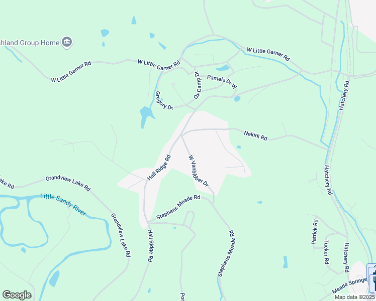 map of restaurants, bars, coffee shops, grocery stores, and more near 413 West Vanbibber Drive in Ashland
