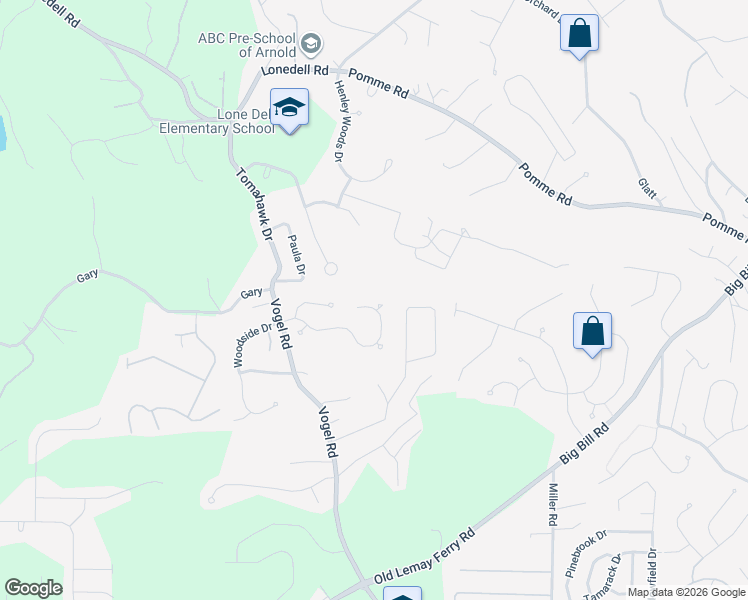 map of restaurants, bars, coffee shops, grocery stores, and more near 4 Caleb Circle in Arnold