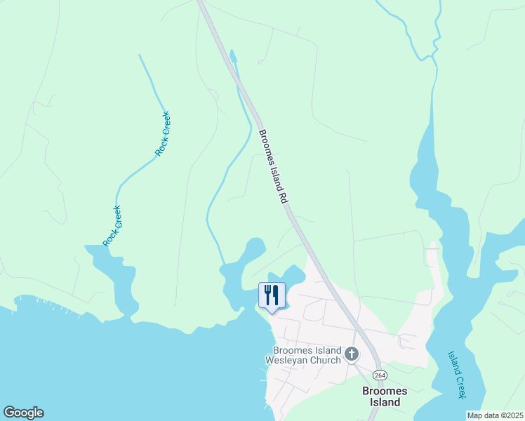 map of restaurants, bars, coffee shops, grocery stores, and more near 7705 Broomes Island Road in Broomes Island