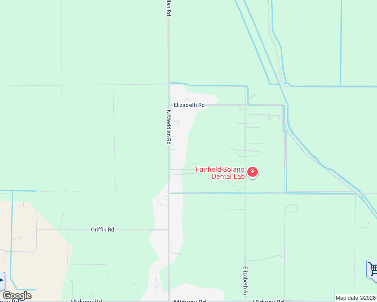 map of restaurants, bars, coffee shops, grocery stores, and more near 7490 North Meridian Road in Vacaville