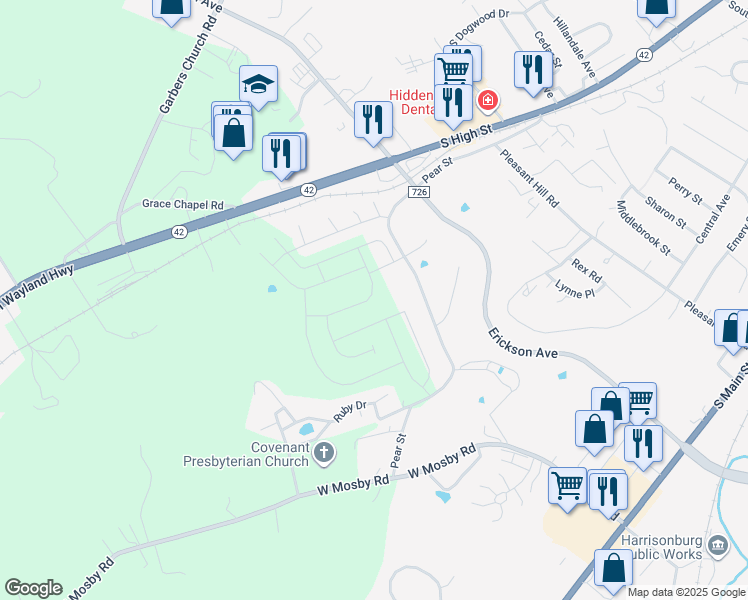 map of restaurants, bars, coffee shops, grocery stores, and more near in 