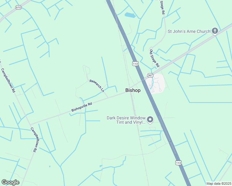 map of restaurants, bars, coffee shops, grocery stores, and more near 9901 Bishopville Road in Bishopville