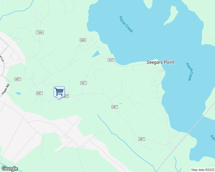 map of restaurants, bars, coffee shops, grocery stores, and more near 2 Bowling Court in Stafford