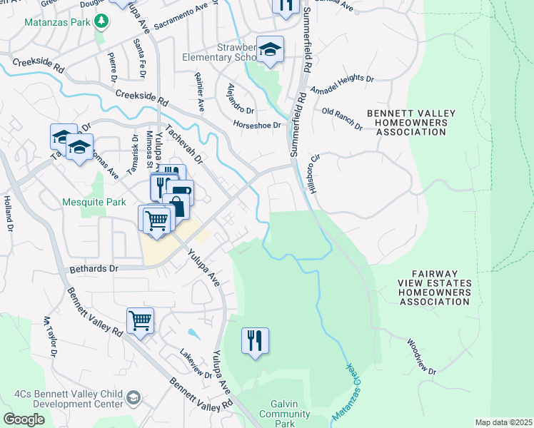 map of restaurants, bars, coffee shops, grocery stores, and more near 2933 Jason Drive in Santa Rosa
