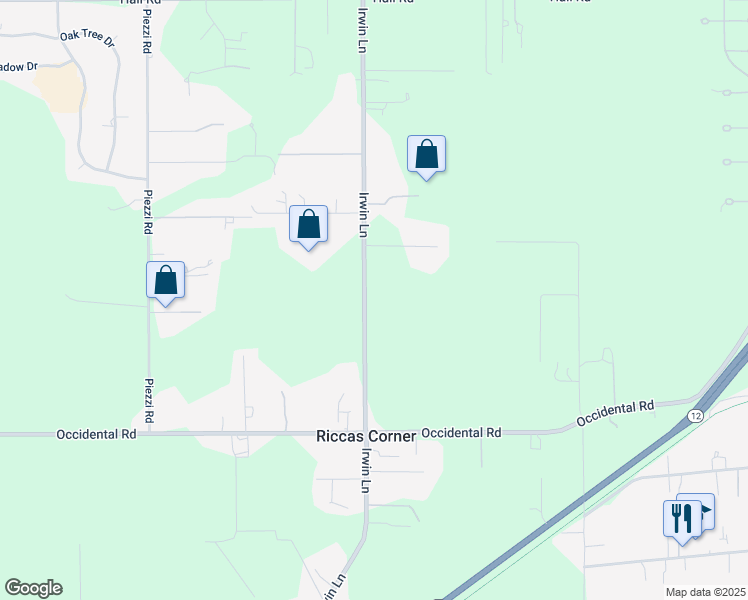 map of restaurants, bars, coffee shops, grocery stores, and more near 538 Irwin Lane in Santa Rosa