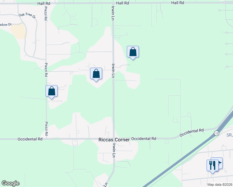 map of restaurants, bars, coffee shops, grocery stores, and more near 538 Irwin Lane in Santa Rosa