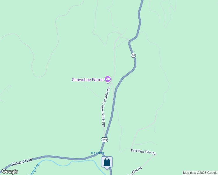 map of restaurants, bars, coffee shops, grocery stores, and more near Huttonsville Pine in Snowshoe