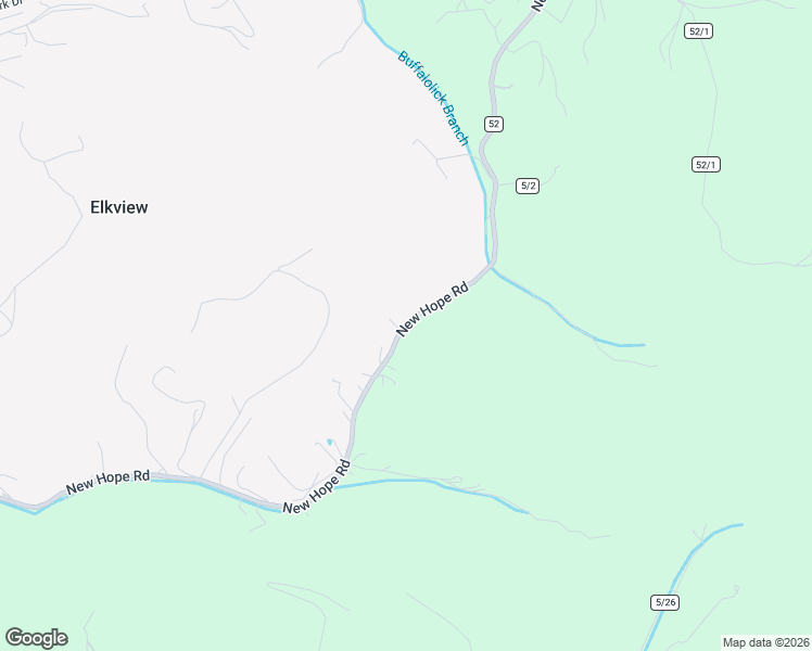 map of restaurants, bars, coffee shops, grocery stores, and more near 154 New Hope Road in Elkview