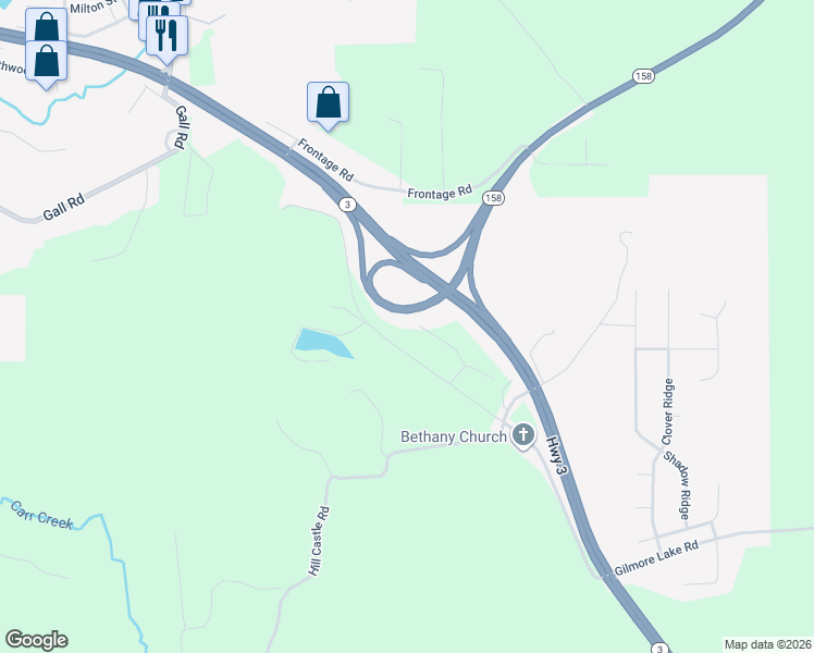 map of restaurants, bars, coffee shops, grocery stores, and more near 32 Lookout Drive in Columbia