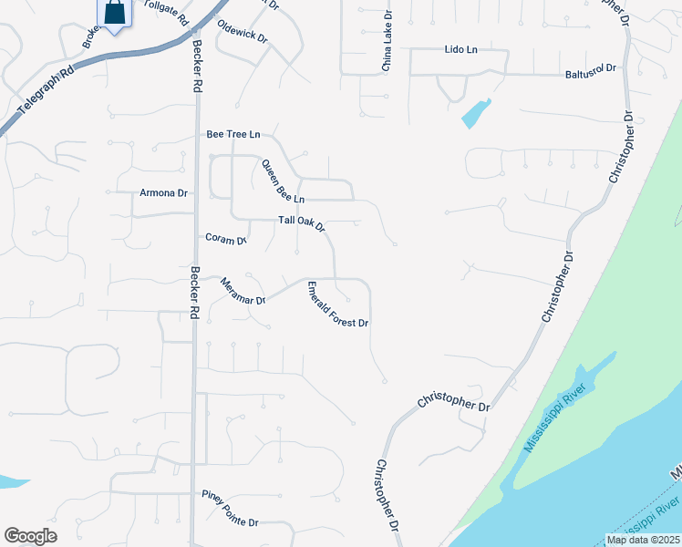 map of restaurants, bars, coffee shops, grocery stores, and more near 2731 Meramar Drive in St. Louis