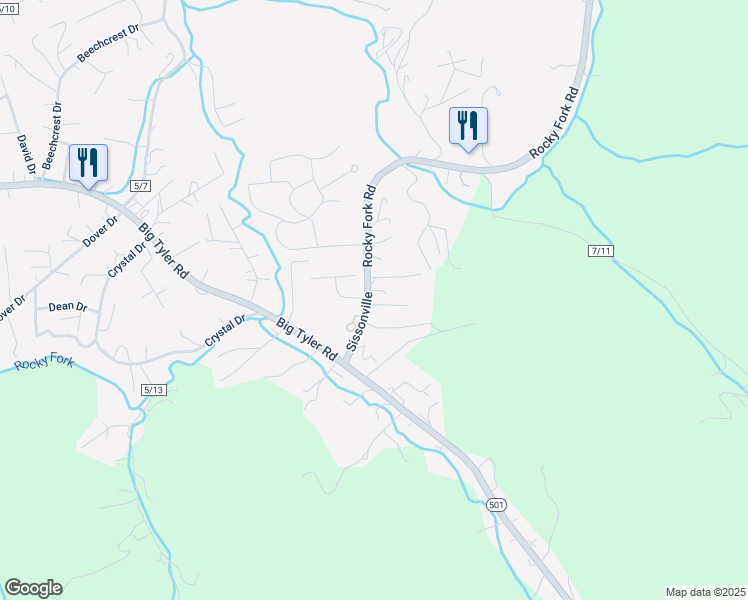 map of restaurants, bars, coffee shops, grocery stores, and more near 39 Coteswood Lane in Charleston