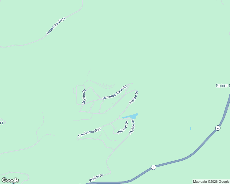 map of restaurants, bars, coffee shops, grocery stores, and more near 1124 Mountain View Road in Arnold