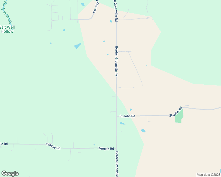 map of restaurants, bars, coffee shops, grocery stores, and more near 22905 Greenville Borden Road in Borden