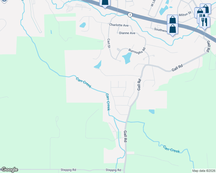 map of restaurants, bars, coffee shops, grocery stores, and more near 337 Carr Creek Drive in Columbia