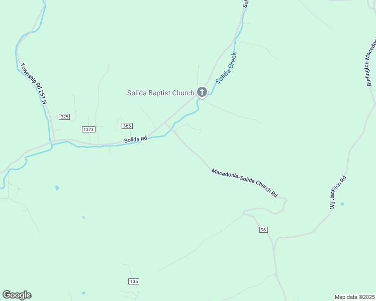 map of restaurants, bars, coffee shops, grocery stores, and more near 63 Township Road 98 in South Point