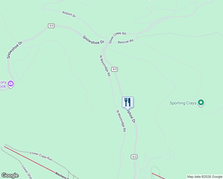 map of restaurants, bars, coffee shops, grocery stores, and more near West Ridge Road North in Dunmore