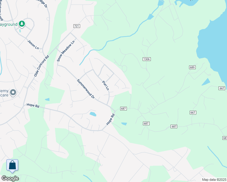 map of restaurants, bars, coffee shops, grocery stores, and more near 14 Puri Lane in Stafford