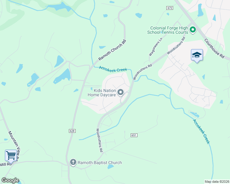 map of restaurants, bars, coffee shops, grocery stores, and more near 17 Tankard Road in Stafford