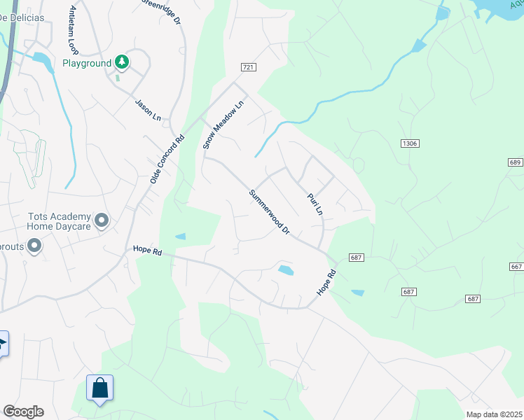 map of restaurants, bars, coffee shops, grocery stores, and more near 36 Summerwood Drive in Stafford