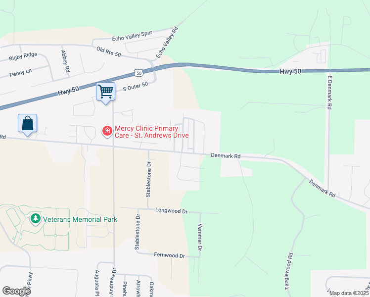 map of restaurants, bars, coffee shops, grocery stores, and more near 2024 Denmark Road in Union