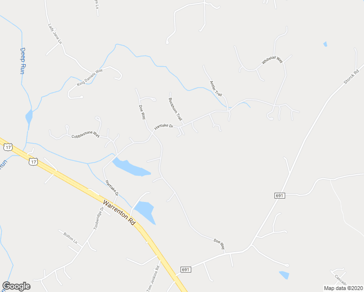 map of restaurants, bars, coffee shops, grocery stores, and more near 154 Hartlake Drive in Fredericksburg