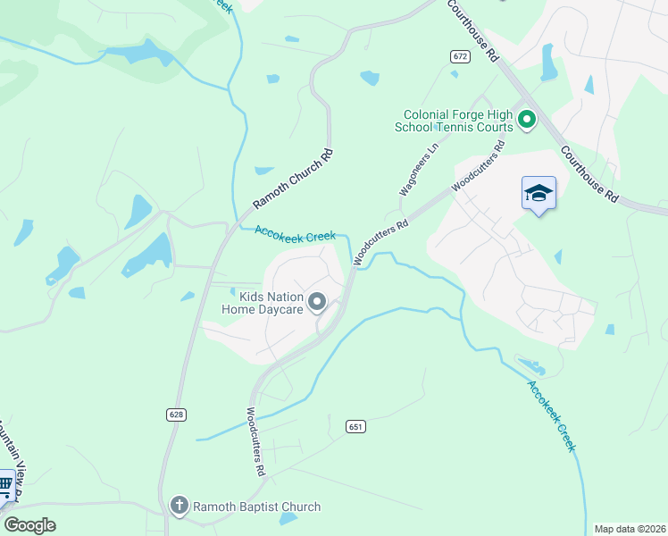 map of restaurants, bars, coffee shops, grocery stores, and more near 8 Iron Master Drive in Stafford