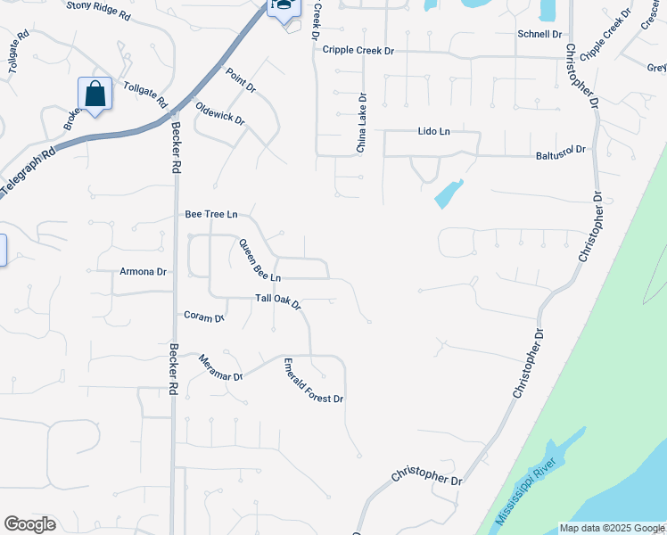 map of restaurants, bars, coffee shops, grocery stores, and more near 7056 Bee Tree Lane in St. Louis