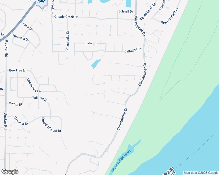 map of restaurants, bars, coffee shops, grocery stores, and more near 2550 Willow Knoll Drive in St. Louis