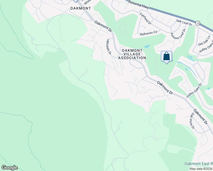 map of restaurants, bars, coffee shops, grocery stores, and more near 827 Wild Oak Drive in Santa Rosa