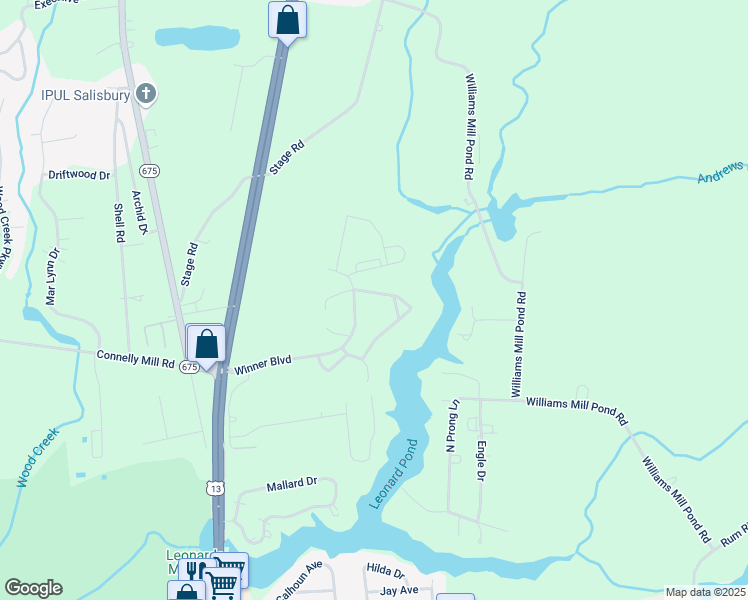 map of restaurants, bars, coffee shops, grocery stores, and more near 8650 Barbara Ann Way in Delmar