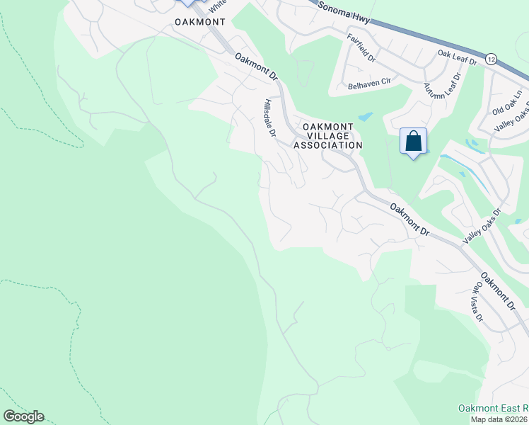 map of restaurants, bars, coffee shops, grocery stores, and more near 827 Wild Oak Drive in Santa Rosa