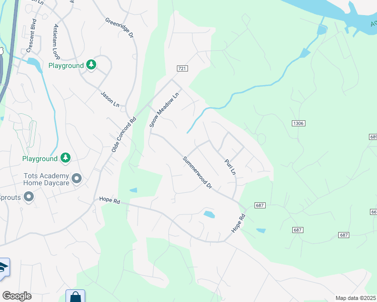map of restaurants, bars, coffee shops, grocery stores, and more near 3 Sunnybrooke Lane in Stafford