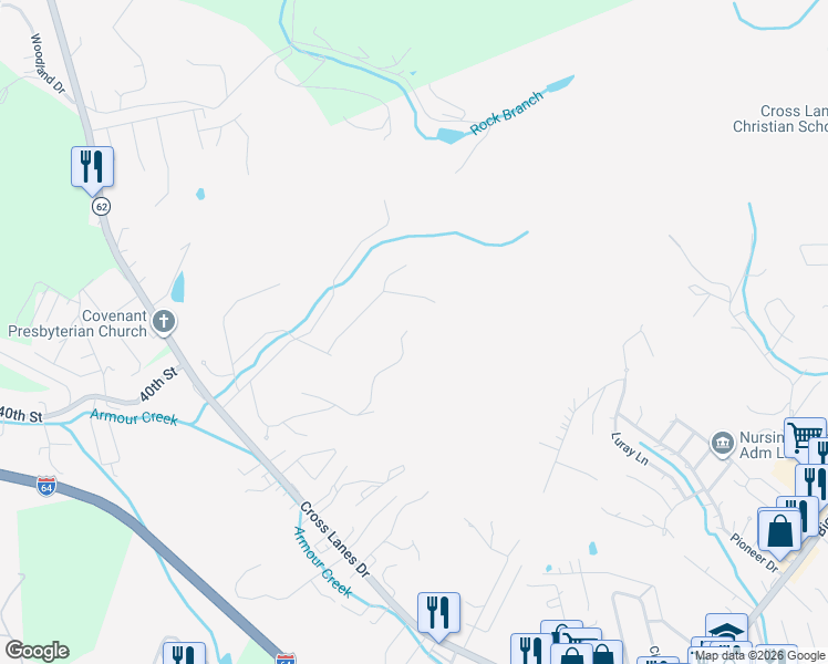map of restaurants, bars, coffee shops, grocery stores, and more near 24 Barrington Rd in Nitro