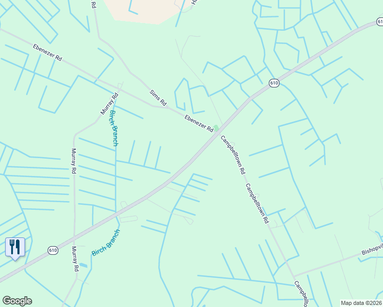 map of restaurants, bars, coffee shops, grocery stores, and more near 9413 Whaleyville Road in Whaleyville