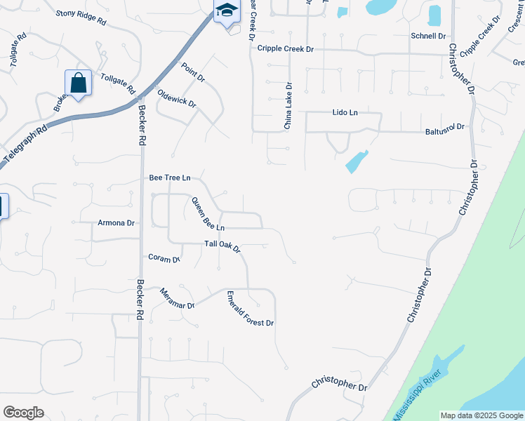 map of restaurants, bars, coffee shops, grocery stores, and more near 7056 Bee Tree Lane in St. Louis