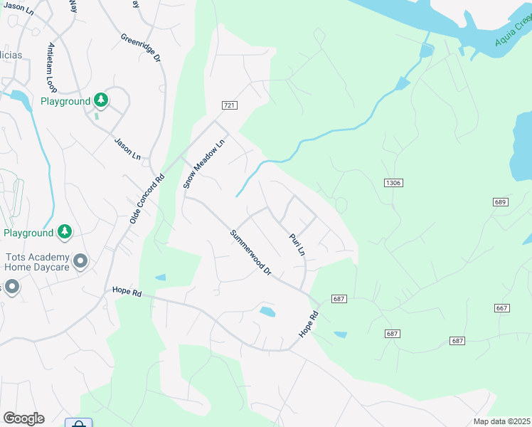 map of restaurants, bars, coffee shops, grocery stores, and more near 39 Puri Lane in Stafford
