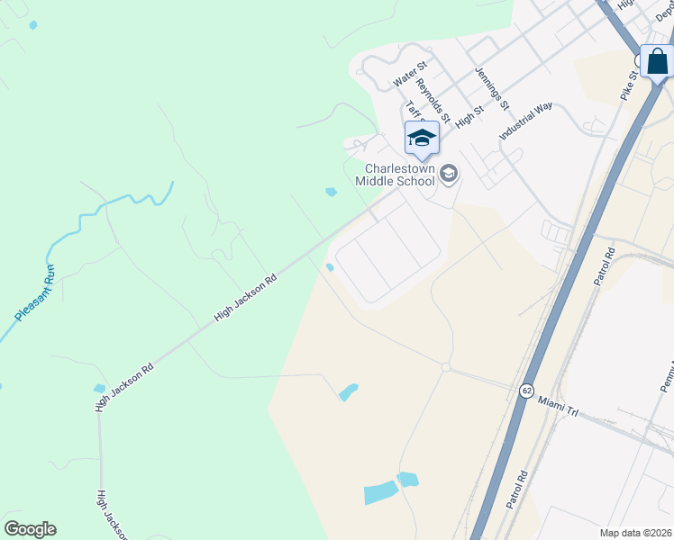 map of restaurants, bars, coffee shops, grocery stores, and more near 9021 Woodford Drive in Charlestown