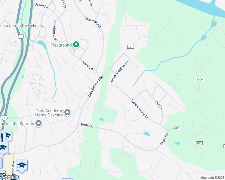 map of restaurants, bars, coffee shops, grocery stores, and more near 27 Snow Meadow Lane in Stafford