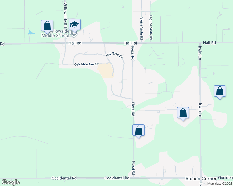 map of restaurants, bars, coffee shops, grocery stores, and more near 335 Oak Tree Drive in Santa Rosa