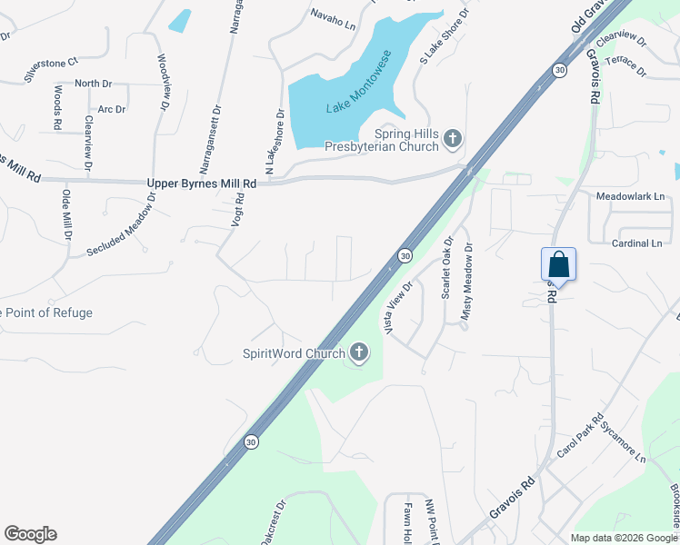 map of restaurants, bars, coffee shops, grocery stores, and more near 4022 Vogt Road in Byrnes Mill