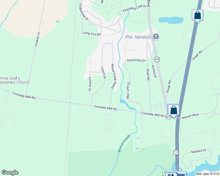 map of restaurants, bars, coffee shops, grocery stores, and more near 8740 Wood Creek Parkway in Delmar