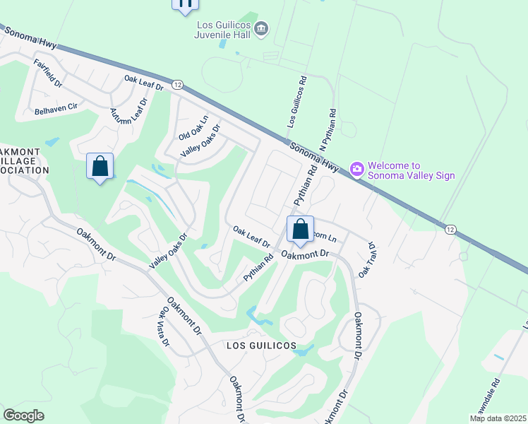 map of restaurants, bars, coffee shops, grocery stores, and more near 7529 Walnut Orchard Way in Santa Rosa