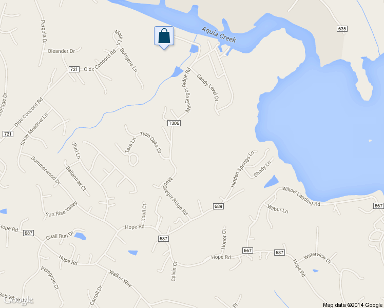 map of restaurants, bars, coffee shops, grocery stores, and more near 100 MacGregor Ridge Road in Stafford