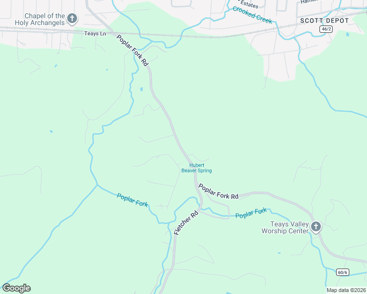 map of restaurants, bars, coffee shops, grocery stores, and more near 1282 Scott Depot Road in Putnam County
